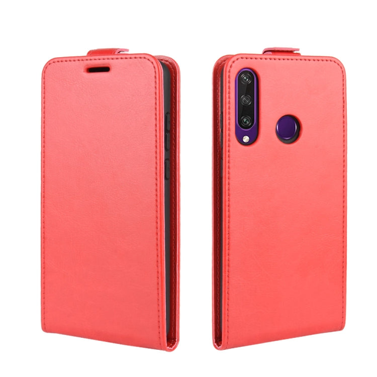 For Huawei Y6p  R64 Texture Single Vertical Flip Leather Protective Case with Card Slots & Photo Frame