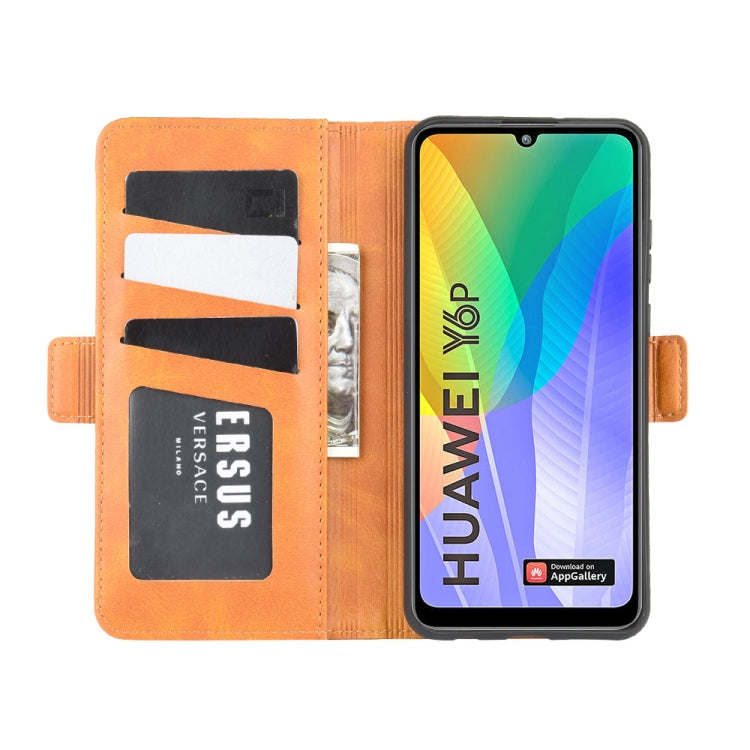 For Huawei Y6p Dual-side Magnetic Buckle Horizontal Flip Leather Case with Holder & Card Slots & Wallet