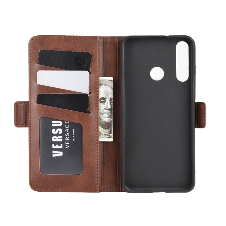 For Huawei Y6p Dual-side Magnetic Buckle Horizontal Flip Leather Case with Holder & Card Slots & Wallet