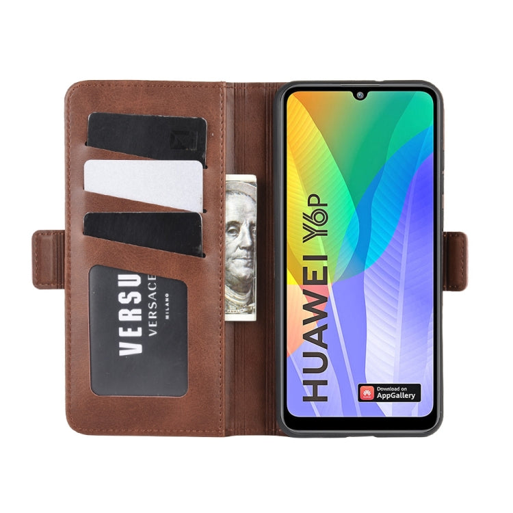 For Huawei Y6p Dual-side Magnetic Buckle Horizontal Flip Leather Case with Holder & Card Slots & Wallet