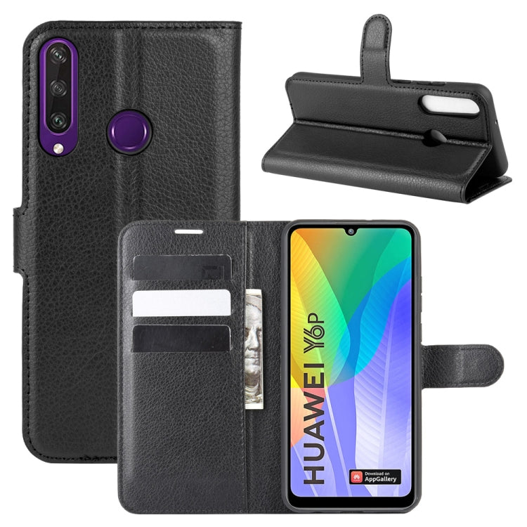 For Huawei Y6p Litchi Texture Horizontal Flip Protective Case with Holder & Card Slots & Wallet