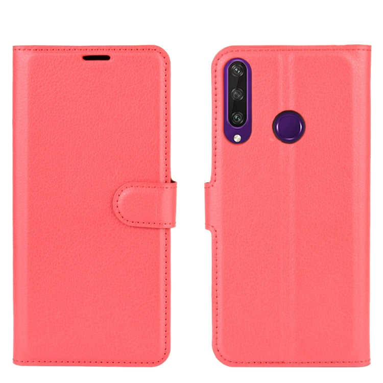 For Huawei Y6p Litchi Texture Horizontal Flip Protective Case with Holder & Card Slots & Wallet