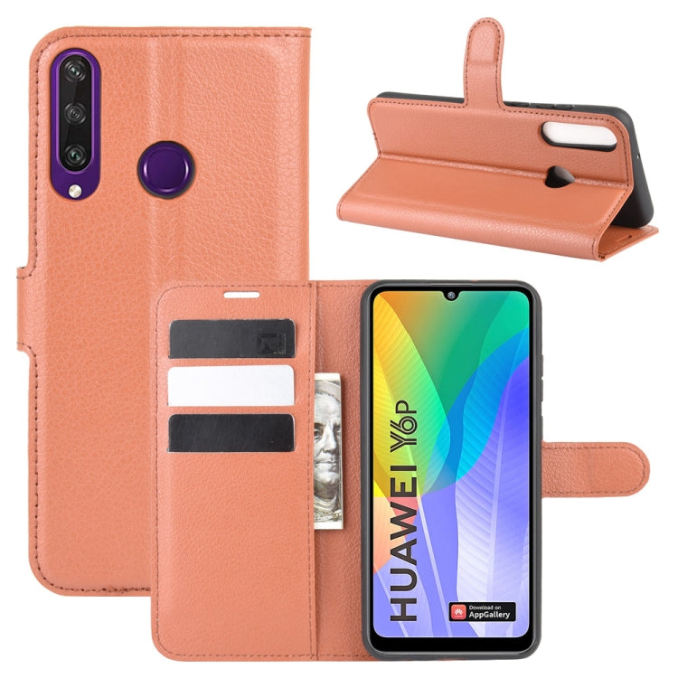 For Huawei Y6p Litchi Texture Horizontal Flip Protective Case with Holder & Card Slots & Wallet