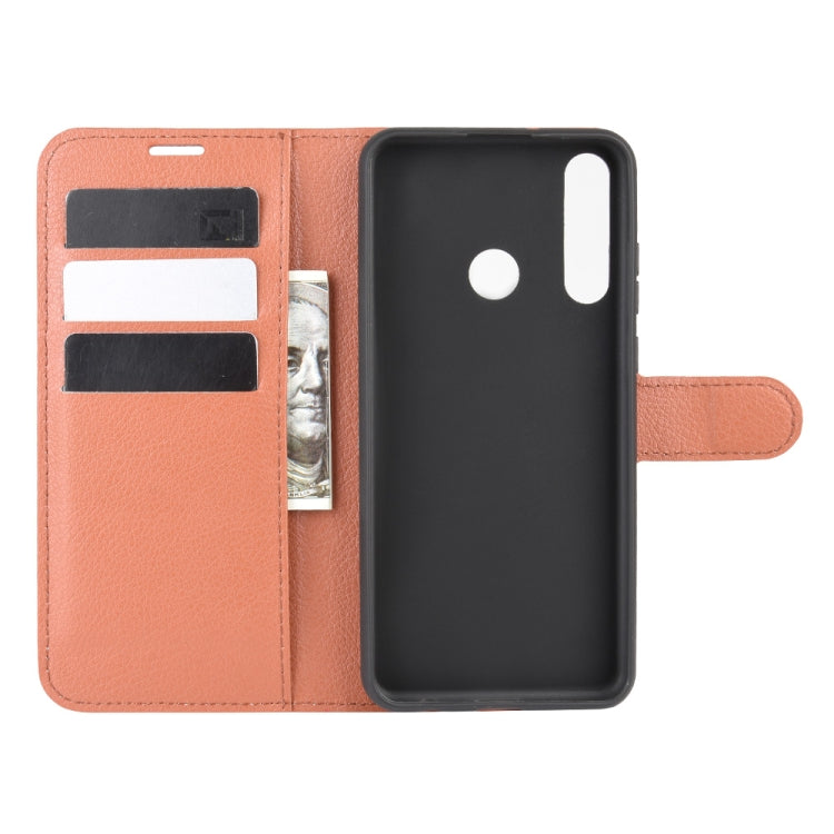 For Huawei Y6p Litchi Texture Horizontal Flip Protective Case with Holder & Card Slots & Wallet