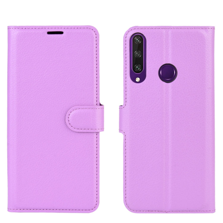 For Huawei Y6p Litchi Texture Horizontal Flip Protective Case with Holder & Card Slots & Wallet