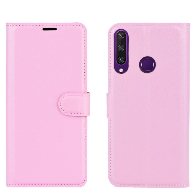 For Huawei Y6p Litchi Texture Horizontal Flip Protective Case with Holder & Card Slots & Wallet