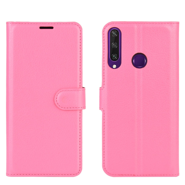 For Huawei Y6p Litchi Texture Horizontal Flip Protective Case with Holder & Card Slots & Wallet