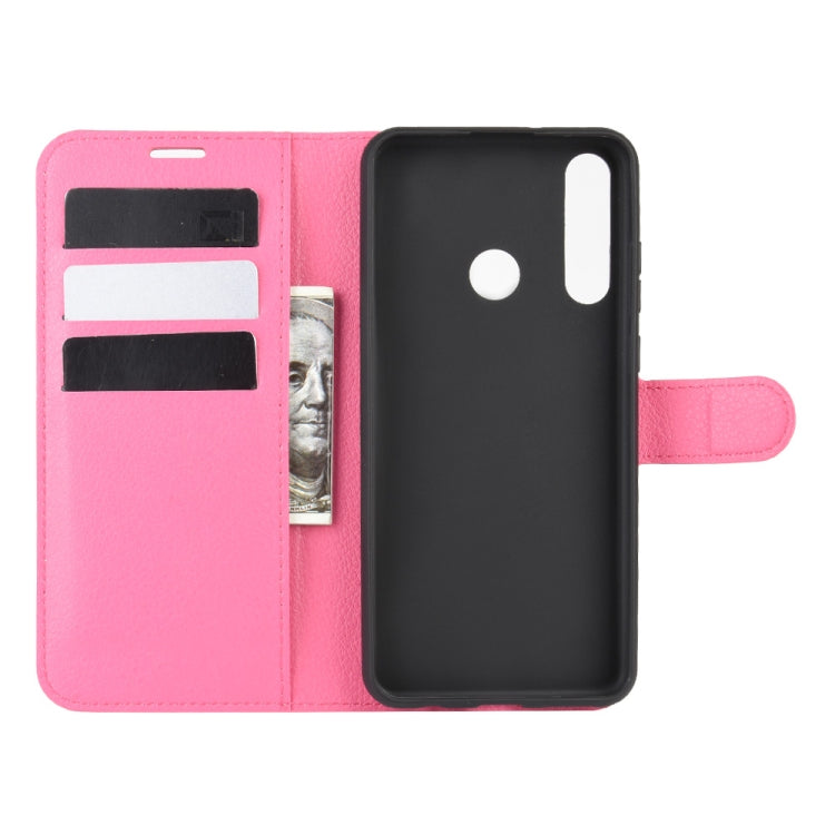 For Huawei Y6p Litchi Texture Horizontal Flip Protective Case with Holder & Card Slots & Wallet