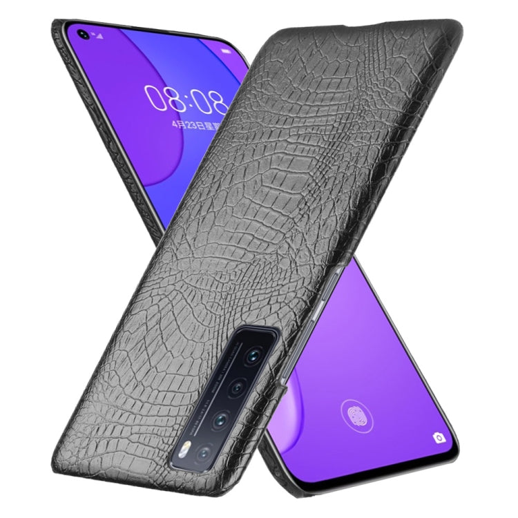 For Huawei Nova 7 Shockproof Crocodile Texture PC + PU Case