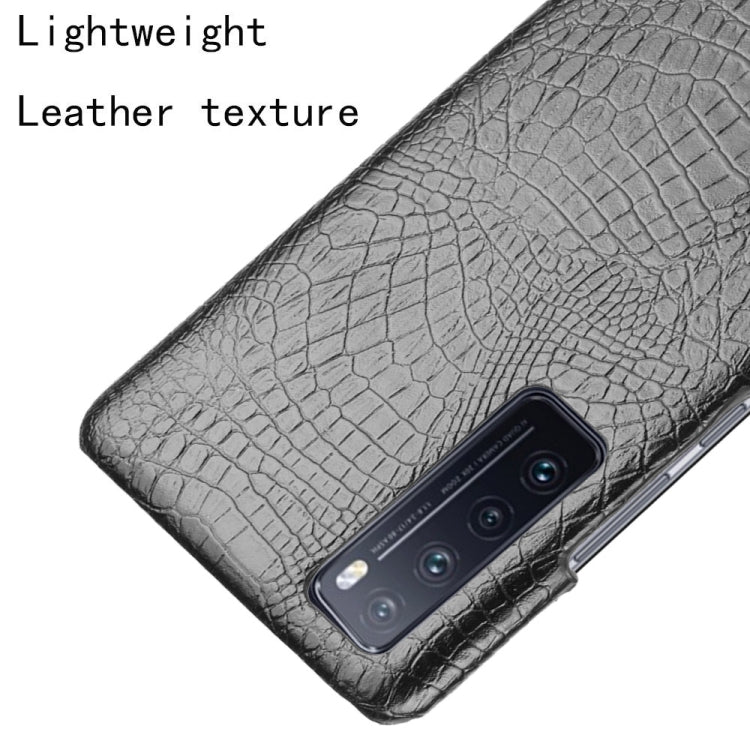 For Huawei Nova 7 Shockproof Crocodile Texture PC + PU Case