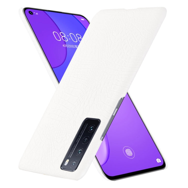 For Huawei Nova 7 Shockproof Crocodile Texture PC + PU Case