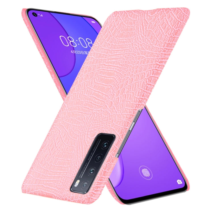 For Huawei Nova 7 Shockproof Crocodile Texture PC + PU Case