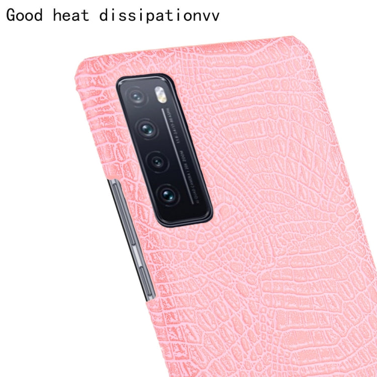 For Huawei Nova 7 Shockproof Crocodile Texture PC + PU Case