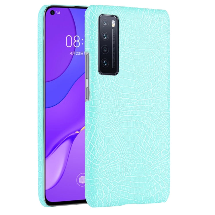 For Huawei Nova 7 Shockproof Crocodile Texture PC + PU Case