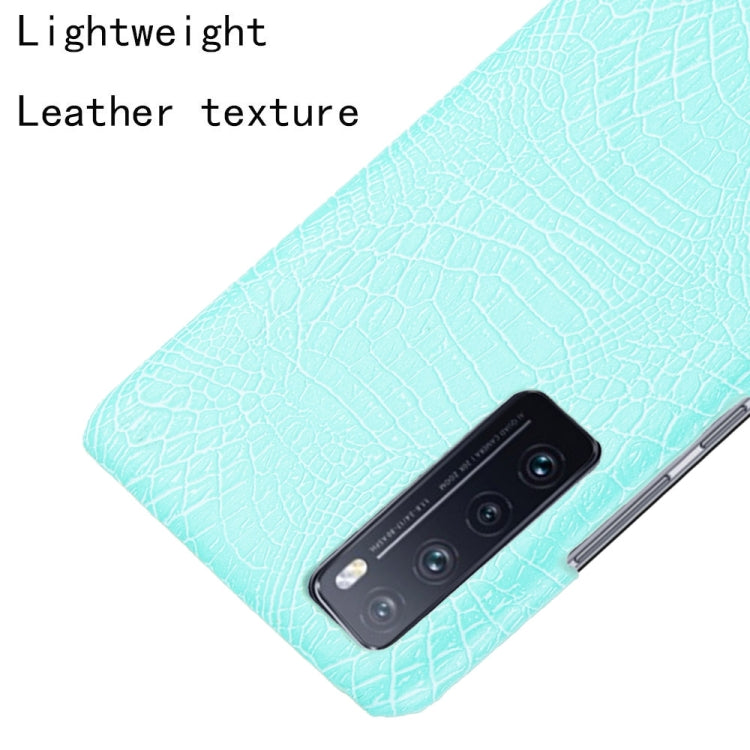 For Huawei Nova 7 Shockproof Crocodile Texture PC + PU Case