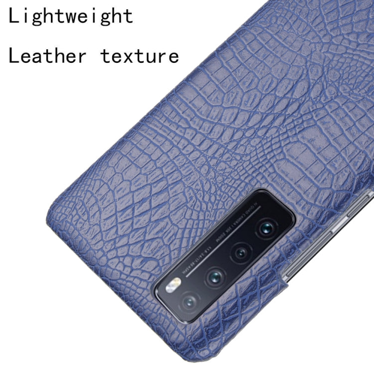 For Huawei Nova 7 Shockproof Crocodile Texture PC + PU Case