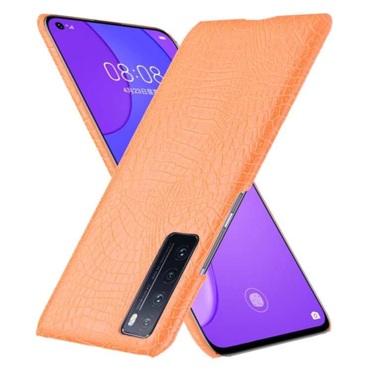 For Huawei Nova 7 Shockproof Crocodile Texture PC + PU Case