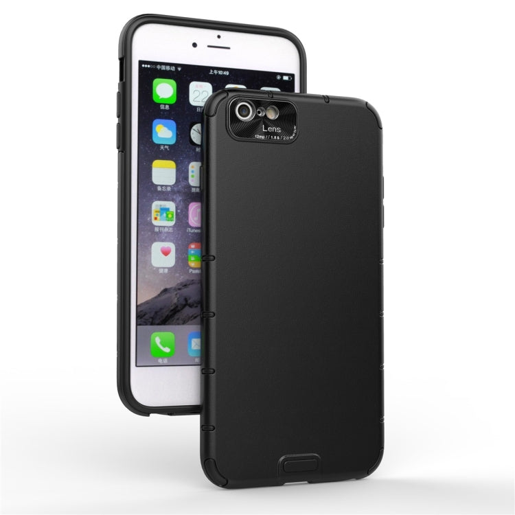 For iPhone 6 Plus & 6s Plus  Shockproof Grain PC + TPU Case