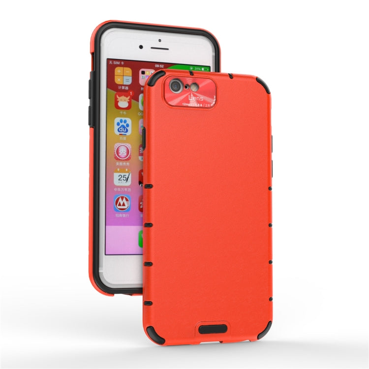 For iPhone 6 / 6s   Shockproof Grain PC + TPU Case