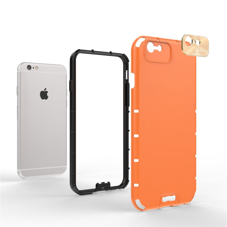 For iPhone 6 / 6s   Shockproof Grain PC + TPU Case