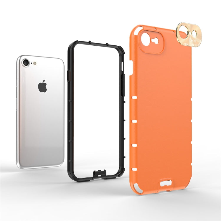 For iPhone 8 / 7 Shockproof Grain PC + TPU Case