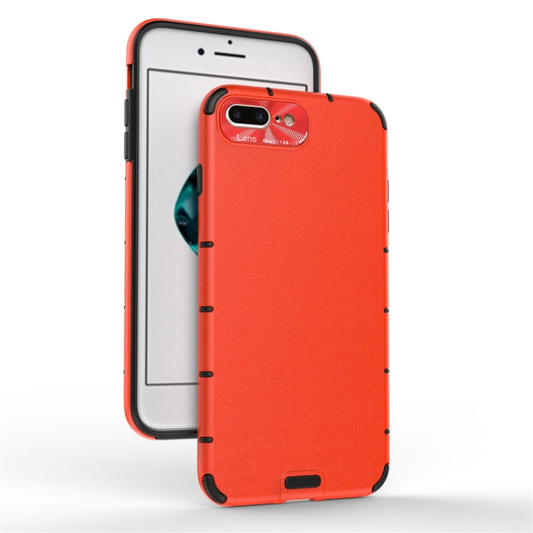 For iPhone 8 Plus / 7 Plus  Shockproof Grain PC + TPU Case