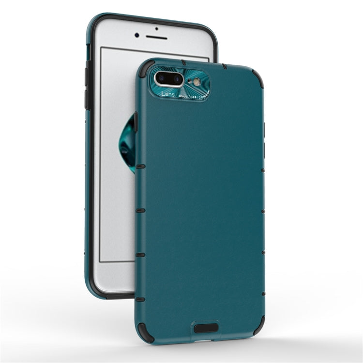 For iPhone 8 Plus / 7 Plus  Shockproof Grain PC + TPU Case