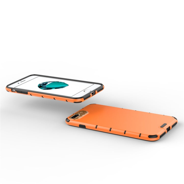 For iPhone 8 Plus / 7 Plus  Shockproof Grain PC + TPU Case