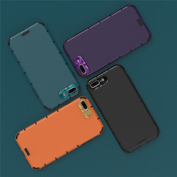 For iPhone 8 Plus / 7 Plus  Shockproof Grain PC + TPU Case
