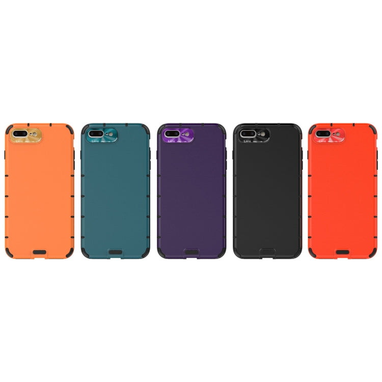 For iPhone 8 Plus / 7 Plus  Shockproof Grain PC + TPU Case