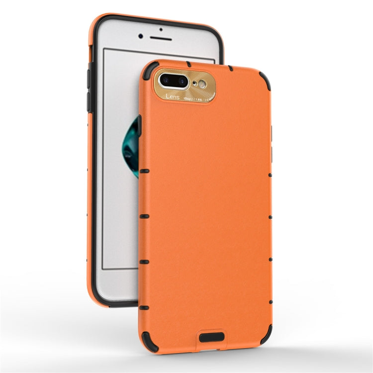 For iPhone 8 Plus / 7 Plus  Shockproof Grain PC + TPU Case