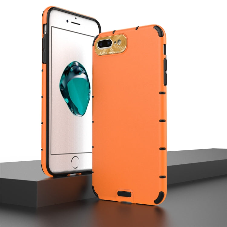For iPhone 8 Plus / 7 Plus  Shockproof Grain PC + TPU Case