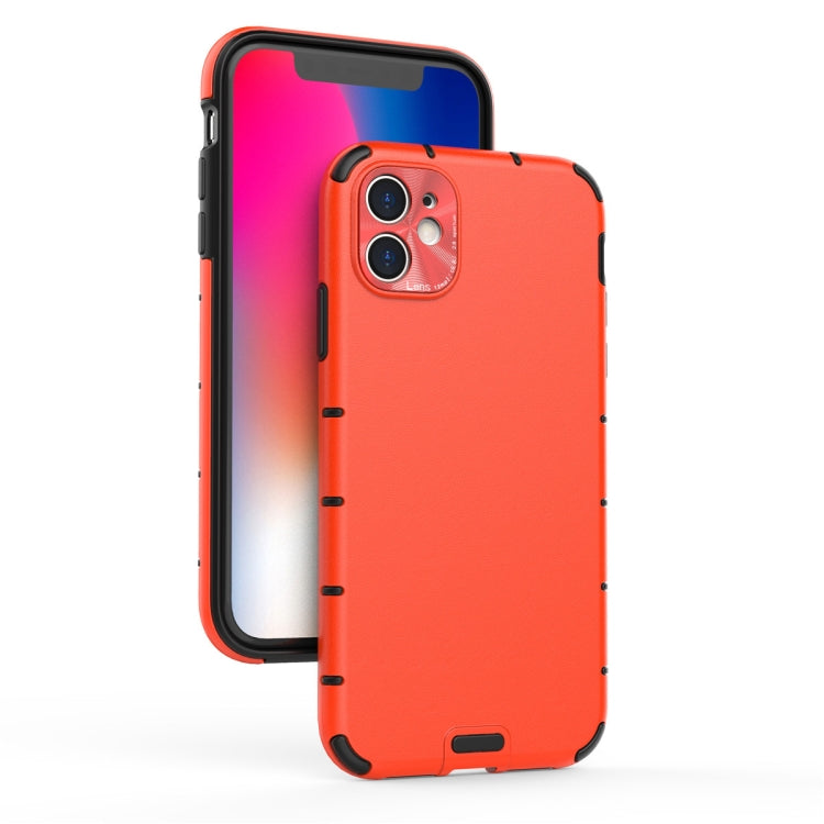 For iPhone 11 Pro Max Shockproof Grain PC + TPU Case