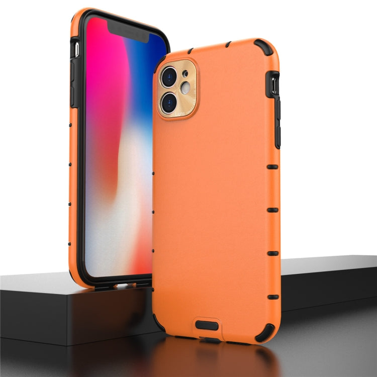 For iPhone 11 Pro Max Shockproof Grain PC + TPU Case