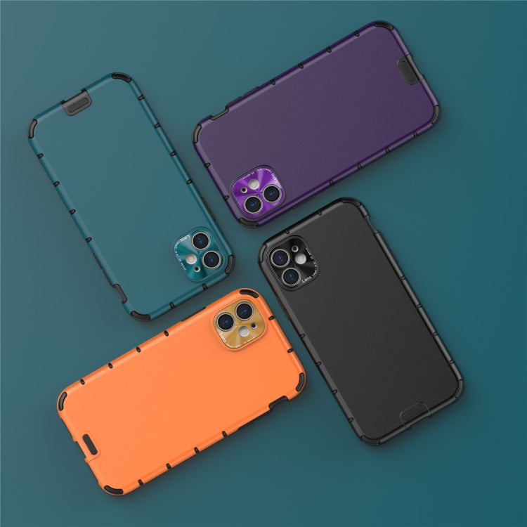 For iPhone 11 Pro Max Shockproof Grain PC + TPU Case