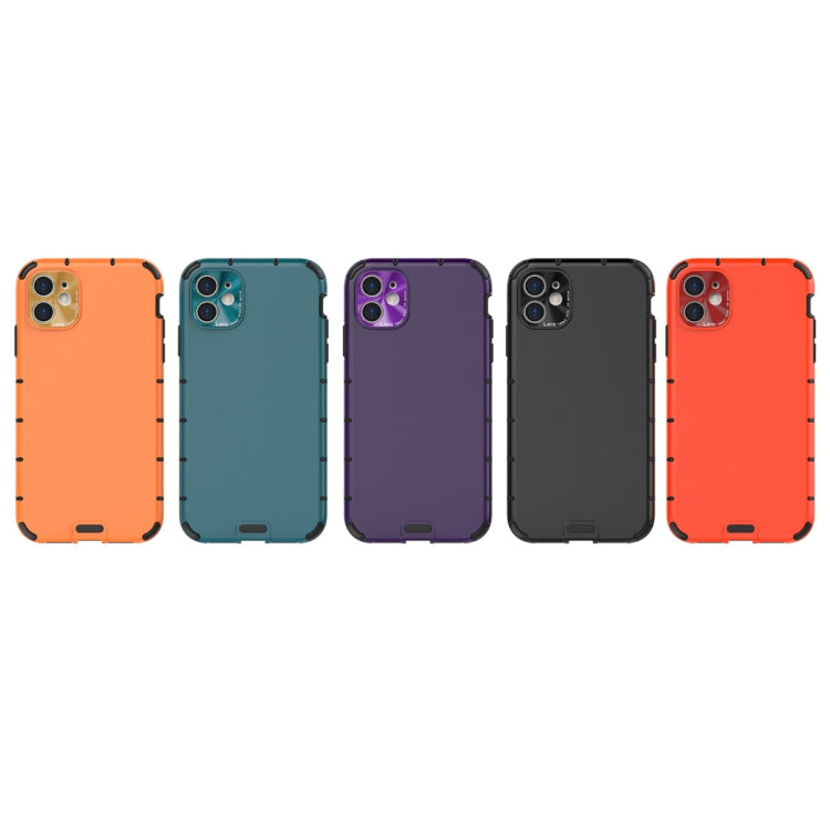 For iPhone 11 Pro Max Shockproof Grain PC + TPU Case