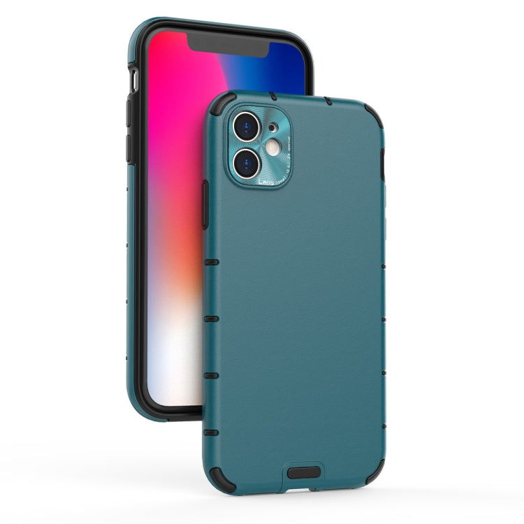 For iPhone 11 Pro Max Shockproof Grain PC + TPU Case