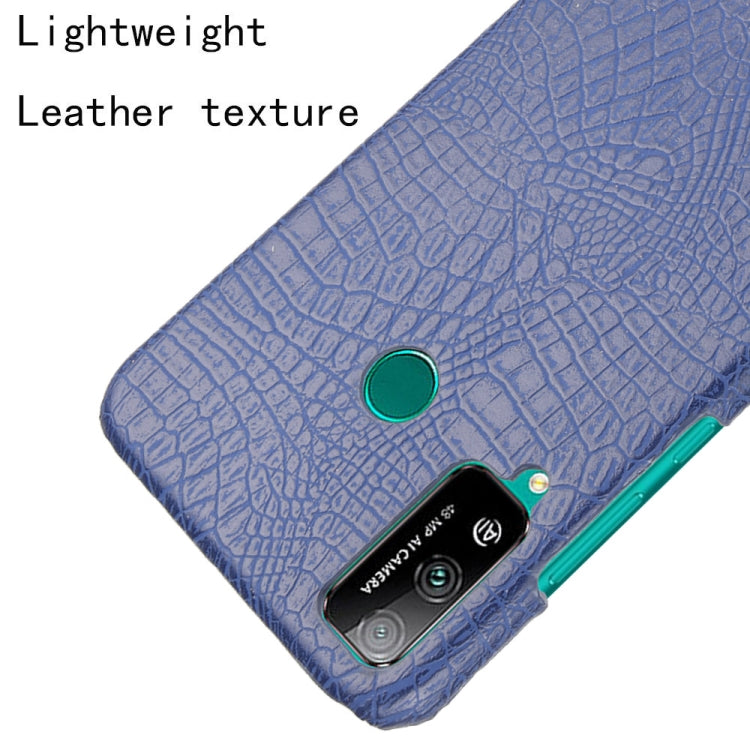 For Huawei Honor Play 4T Shockproof Crocodile Texture PC + PU Case