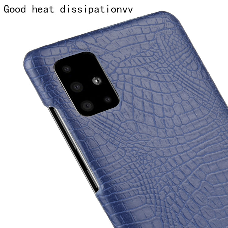For Samsung Galaxy A51 5G Shockproof Crocodile Texture PC + PU Case