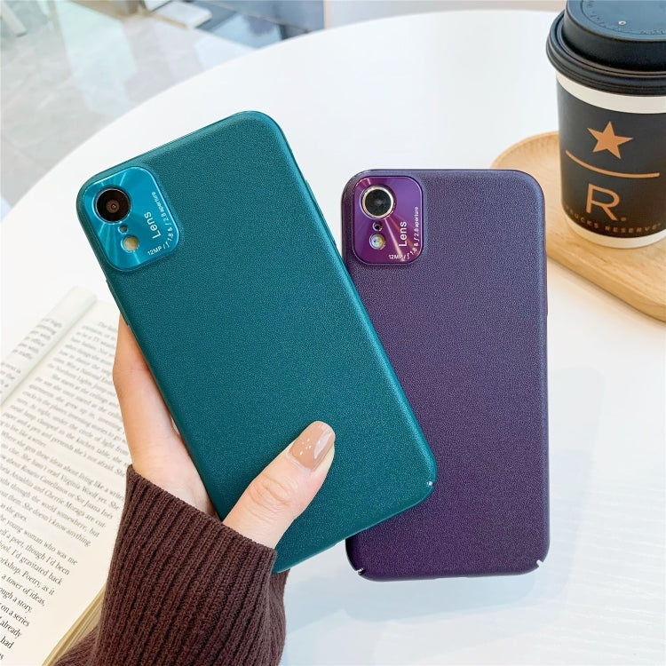 For iPhone XR All-Inclusive Pure Prime Skin Plastic Case with Lens Ring Protection Cover