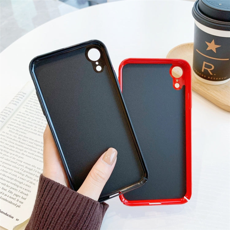 For iPhone XR All-Inclusive Pure Prime Skin Plastic Case with Lens Ring Protection Cover