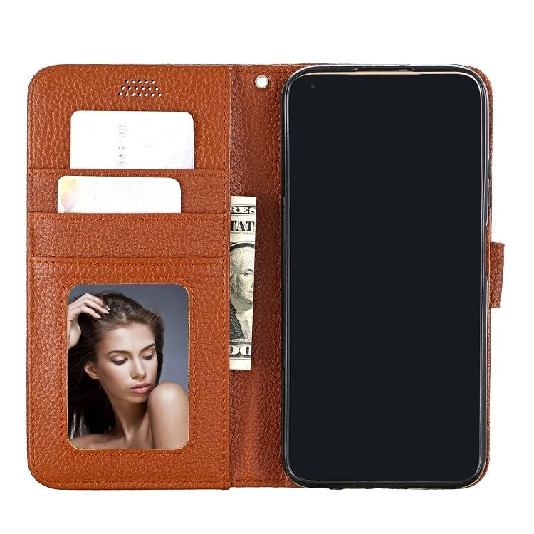 For Huawei P40 Lite  Litchi Texture Horizontal Flip Leather Case with Holder & Card Slots & Wallet & Photo Frame
