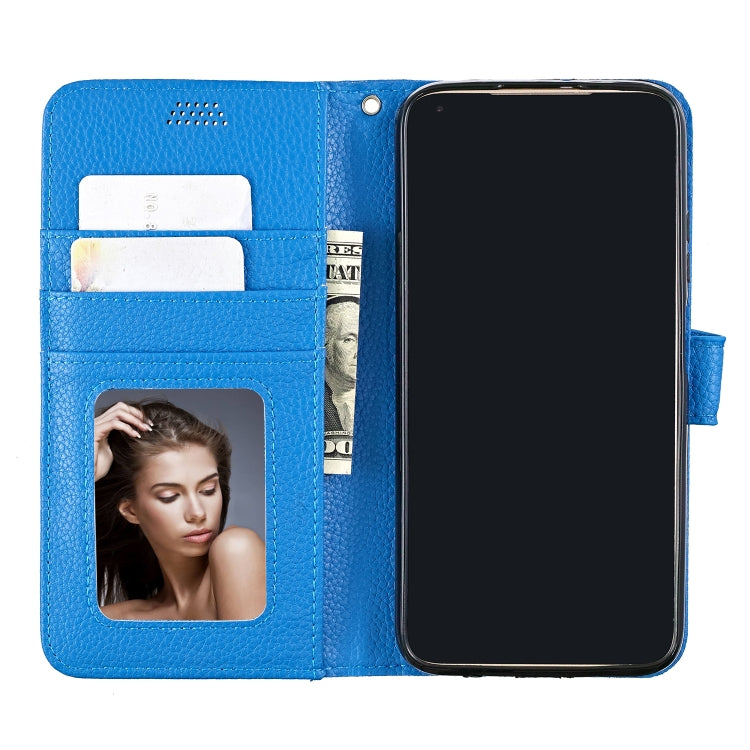 For Huawei P40 Lite  Litchi Texture Horizontal Flip Leather Case with Holder & Card Slots & Wallet & Photo Frame