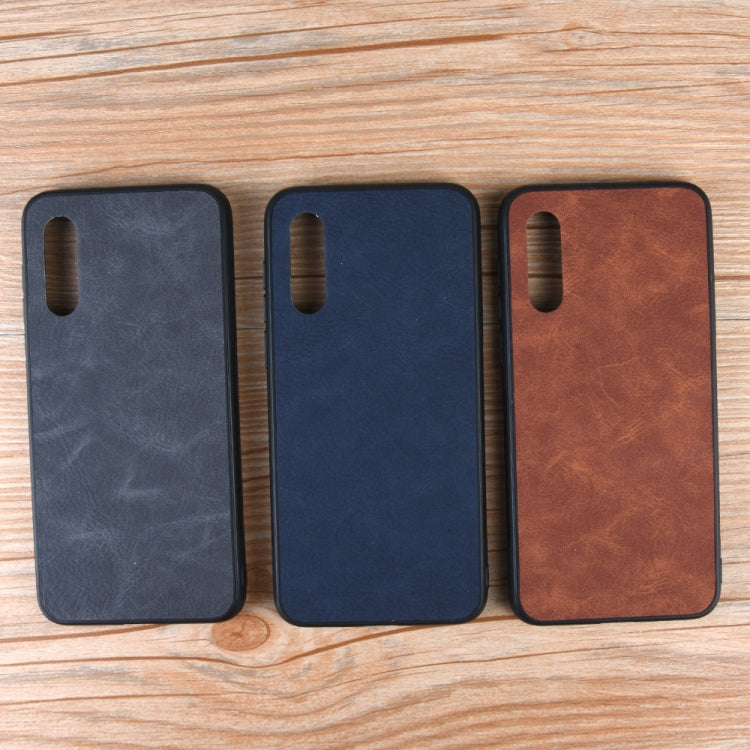 Shockproof Sheep Skin PC + PU + TPU Case for Meizu 16s(Black)