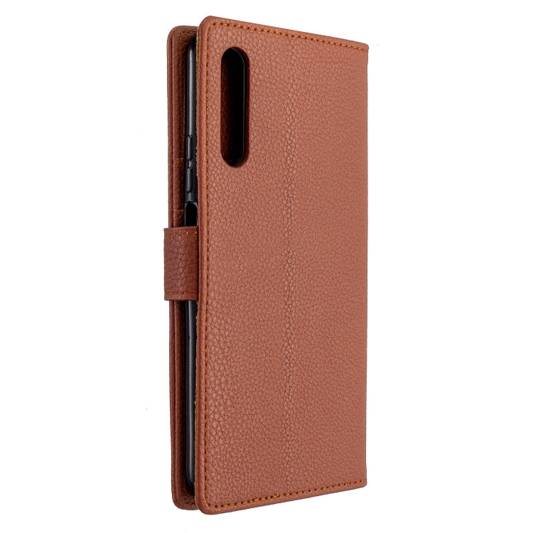 For Huawei P smart Pro 2019  Litchi Texture Horizontal Flip Leather Case with Holder & Card Slots & Wallet & Photo Frame