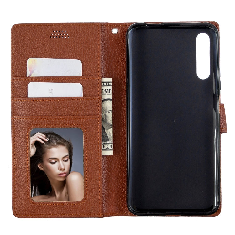 For Huawei P smart Pro 2019  Litchi Texture Horizontal Flip Leather Case with Holder & Card Slots & Wallet & Photo Frame