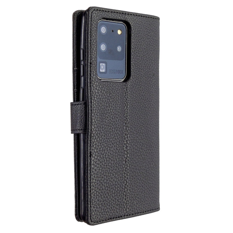 For Samsung Galaxy S20 Ultra Litchi Texture Horizontal Flip Leather Case with Holder & Card Slots & Wallet & Photo Frame