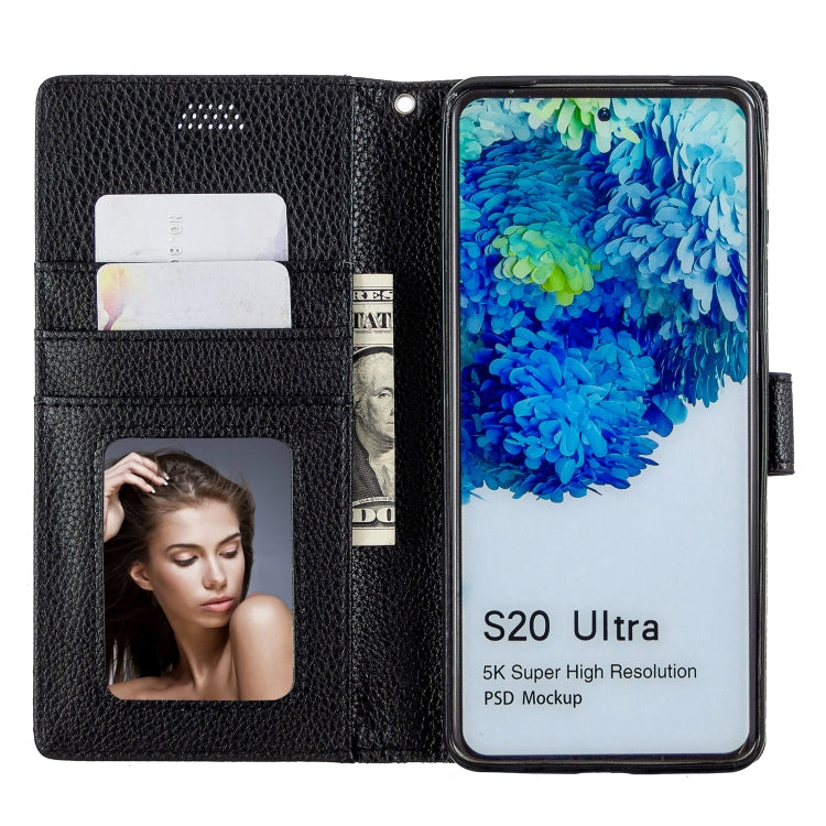 For Samsung Galaxy S20 Ultra Litchi Texture Horizontal Flip Leather Case with Holder & Card Slots & Wallet & Photo Frame