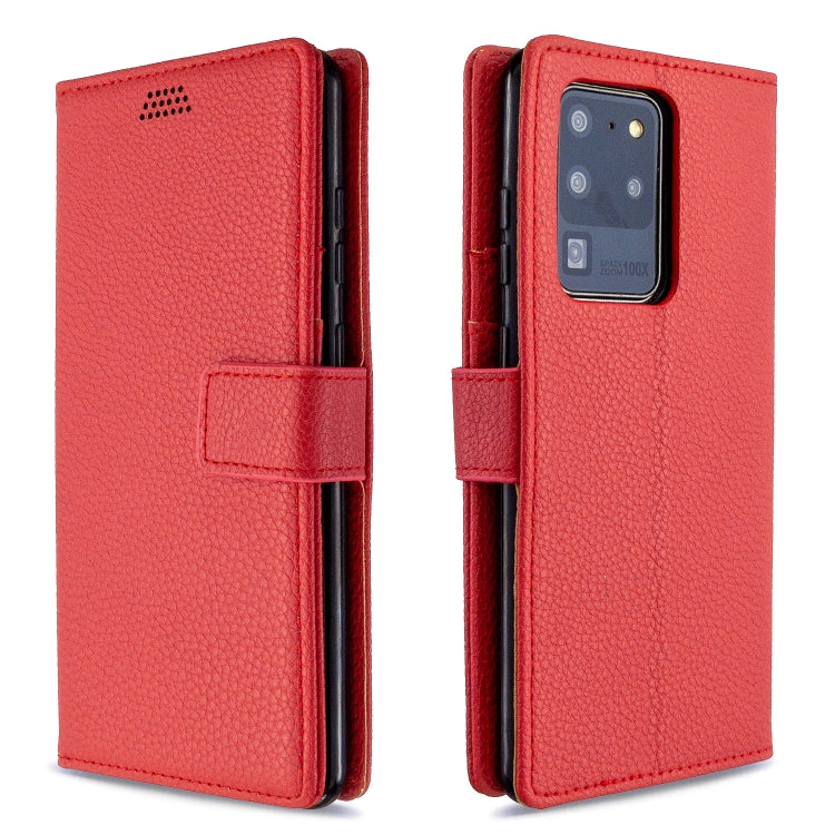 For Samsung Galaxy S20 Ultra Litchi Texture Horizontal Flip Leather Case with Holder & Card Slots & Wallet & Photo Frame