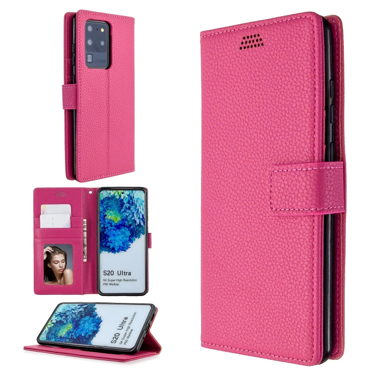 For Samsung Galaxy S20 Ultra Litchi Texture Horizontal Flip Leather Case with Holder & Card Slots & Wallet & Photo Frame